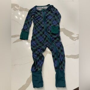 Little Sleepies 6-12 Month Tartan Zippy Pajamas